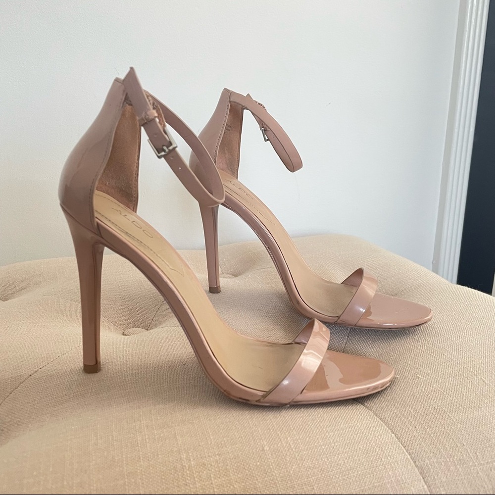 Aldo strappy heel nude sandals
